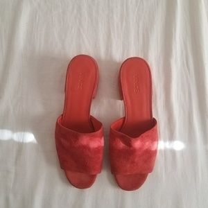 Vince rust suede slides mules size 9m eur 39